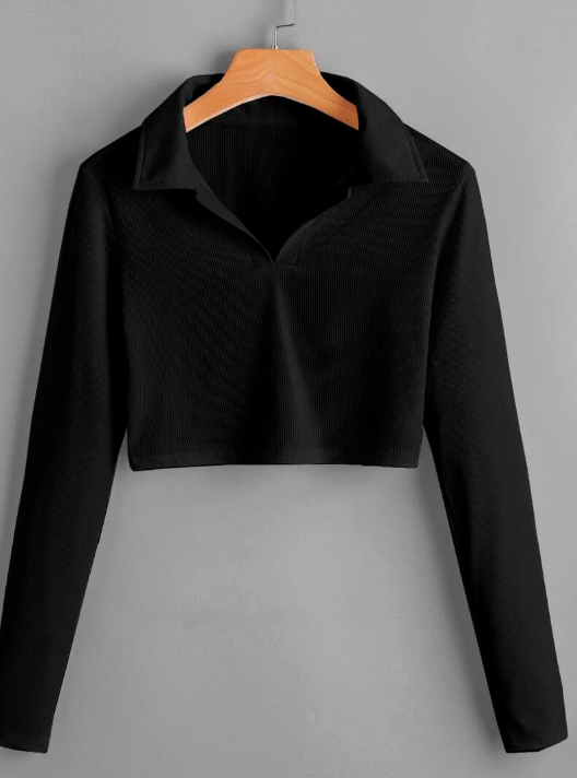 Camisa Top Manga Larga Canale SHEIN