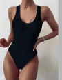 Traje de Baño Shein Enterizo Unicolor
