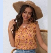 [BLU-DAM-SHE-MOS-L] Blusa de Dama Fruncido Floreal SHEIN
