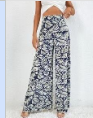 [PAN-SHE-ESTA-S] Pantalon Pierna Ancha con Estampado de Plantas