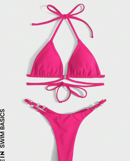 [TB-BIK-TRI-TAN-FUC-S] Traje de Baño Bikini Triangulo (Tanga) SHEIN