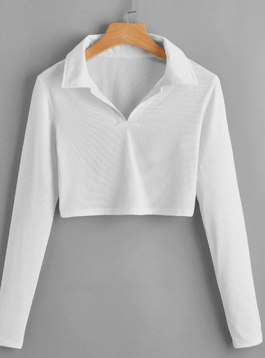 Camisa Top Manga Larga Canale SHEIN