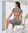 Conjunto Deportivo Corto Unicolor SHEIN